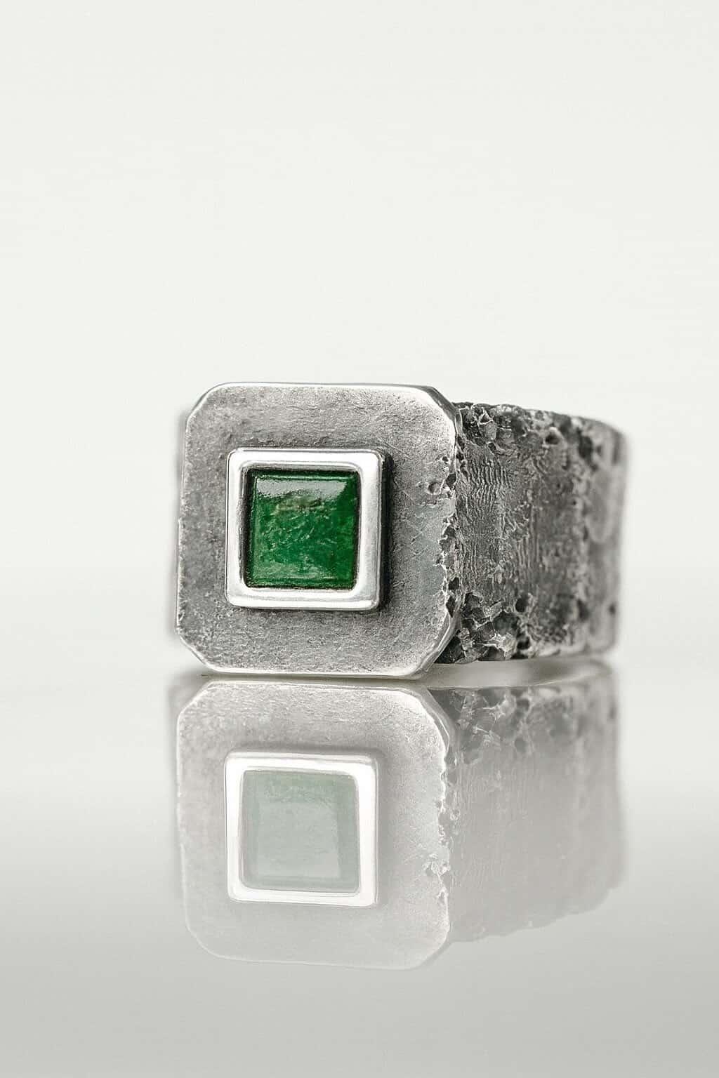 The Emerald Square Signet Ring