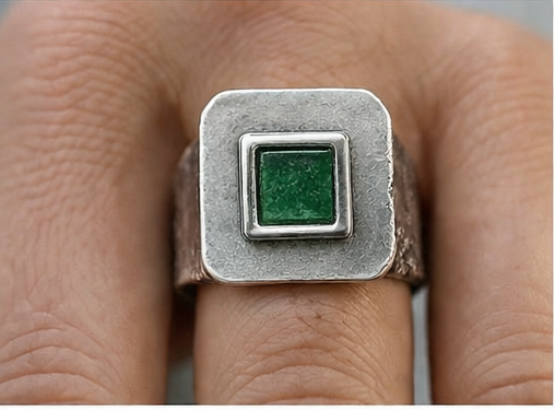 The Emerald Square Signet Ring